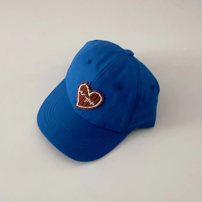 Las etiquetas engomadas al por mayor del paño de los niños aman la gorra de béisbol del algodón puro